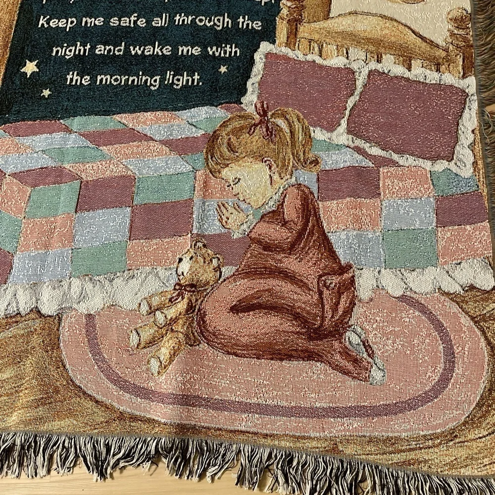 Prayer Themed Tapestry Blanket